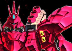  char&#039;s_counterattack commentary green_eyes gundam highres kuroiwa_cookie looking_at_viewer mecha mecha_focus mobile_suit no_humans one-eyed portrait robot sazabi science_fiction solo 
