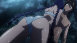  1girl animated animated_gif ass ass_shake bikini blue_hair braid brown_hair busujima_saeko third-party_edit from_behind highschool_of_the_dead huge_ass jiggle komuro_takashi long_hair purple_hair stitched swimsuit third-party_edit topless twin_braids twintails wet  rating:Sensitive score:110 user:slippymofo