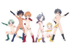 6+boys ahoge armpits ass bandaid bandaid_on_face bandaid_on_nose black_hair blonde_hair blue_eyes blue_hair blush boots commission dark-skinned_male dark_skin flaccid from_behind functionally_nude glasses gloves green_eyes green_hair grey_eyes grin highres looking_at_viewer looking_back male_focus medium_hair multiple_boys nipples nude open_mouth orange_hair original pectorals penis pocchipocchi purple_eyes red_eyes short_hair shota silver_hair skeb_commission small_penis smile sweatdrop tan tanline testicles white_background rating:Explicit score:89 user:FabricioDias