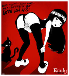  black_cat black_hair cat leggings loli tagme  rating:Questionable score:11 user:bloopboy