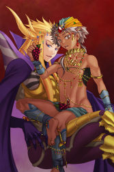  barefoot emperor_mateus final_fantasy final_fantasy_ii highres lots_of_jewelry male_focus tagme yaoi  rating:Explicit score:6 user:Seishinto