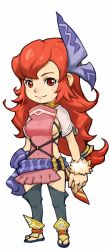  1girl breasts final_fantasy final_fantasy_crystal_chronicles final_fantasy_crystal_chronicles:_ring_of_fates highres long_hair low-tied_long_hair no_bra official_art red_eyes red_hair selkie sideboob solo tagme thighhighs very_long_hair  rating:Sensitive score:7 user:bxvxpyu