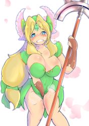  1girl absurdres blonde_hair breasts highres huge_breasts large_breasts riesz seiken_densetsu seiken_densetsu_3 shiruhiya solo tagme  rating:Questionable score:3 user:IM-HYPING-THE-REMAKE-BY-POSTING-PORN