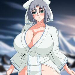  1girl absurdres breasts highres huge_breasts senran_kagura solo yeezusdraw yumi_(senran_kagura) 