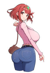  1girl absurdres alternate_costume ass breasts gonzarez highres huge_ass huge_breasts pyra_(xenoblade) solo xenoblade_chronicles_(series) xenoblade_chronicles_2  rating:Sensitive score:40 user:RIG
