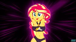  1girl animated animated_gif arms_up ass belt bikini black_belt bouncing_breasts breasts buttons dancing double-breasted equestria_girls green_eyes hairband long_hair me!me!me! my_little_pony my_little_pony:_equestria_girls my_little_pony:_friendship_is_magic navel open_mouth orange_hair phut_hon smile sunset_shimmer swimsuit uzzi_ponydubberx  rating:Sensitive score:50 user:Alice_Roxan
