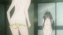  2girls animated animated_gif ass breasts butt_crack ezomori_nozomu kanokon large_breasts minamoto_chizuru multiple_girls nipples no_pussy nude panties underwear undressing 