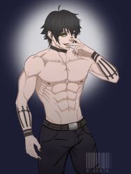 1boy biskath black_hair darius draw_this_in_your_style_challenge highres male_focus male_solo