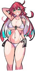  absurdres arc_system_works bikini breasts cleavage green_eyes guilty_gear guilty_gear_strive highres jack-o&#039;_valentine large_breasts long_hair navel red_hair swimsuit underboob  rating:Sensitive score:30 user:GPO2