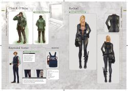  absurdres artbook blonde_hair breasts capcom cleavage clive_r._ou00b4brian concept_art highres knife large_breasts official_art rachael_foley raymond_vester resident_evil resident_evil:_revelations tactical_clothes tagme 