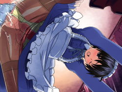 2boys anal apron arm_support black_eyes black_hair clothing_aside crossdressing cum cum_in_ass doggystyle dress ejaculation erection from_below kyomugyuu maid maid_apron maid_headdress male_focus male_penetrated multiple_boys orgasm original out_of_frame panties panties_aside pantyhose penis penis_in_panties sex sex_from_behind shota solo_focus testicles torn_clothes torn_legwear trap uncensored underwear yaoi rating:Explicit score:140 user:danbooru
