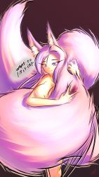  1girl absurdres animal_ears floofsmear fluffy fox_ears fox_girl fox_tail highres original pink_eyes pink_hair pink_tail tail  rating:Explicit score:8 user:Micker