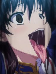 1girl ahegao aura blush empty_eyes female_focus fumika_reisenbach happy highres open_mouth pandra saliva school_uniform screencap shinkyoku_no_grimoire shiny_skin smile solo teeth third-party_edit tongue tongue_out twintails upper_teeth_only rating:Questionable score:97 user:fakyuh