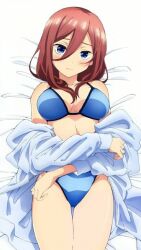 1girl blue_eyes blush breasts go-toubun_no_hanayome highres medium_breasts nakano_miku tagme rating:Sensitive score:13 user:Krono12poll