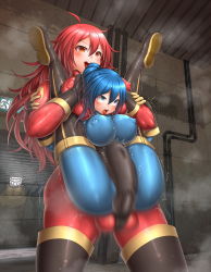  1futa 1girl absurdres ahegao black_gloves blue_bodysuit blue_eyes blue_hair blush bodysuit boots breasts bulge carrying clitoris covered_erect_nipples covered_testicles domination dominatrix dress erect_clitoris erection erection_under_clothes factory full_body full_nelson futa_with_female futanari gloves happy happy_sex highres humping large_breasts large_penis latex latex_bodysuit latex_boots latex_dress latex_gloves latex_legwear latex_suit long_hair messy_hair multiple_girls nipples object_insertion open_mouth penis peprepme ponytail pussy pyro_(tf2) red_bodysuit red_eyes red_hair reverse_suspended_congress sex sex_from_behind skin_tight skin_tight skin_tight team_fortress team_fortress_2 testicles thick_thighs thighhighs thighs through_clothes tongue tongue_out uncensored vaginal vaginal_object_insertion wavy_hair  rating:Explicit score:46 user:Hunterman121