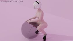 1girl 1pala 20s 2b_(nier:automata) 3d android animated arm_support artificial_vagina artist_name ass back ball black_blindfold blindfold bouncing_breasts breasts breasts_out cum cum_in_container ejaculation erection excessive_cum futanari futanari_masturbation gloves heels high_heels highres jiggle large_penis legs long_legs masturbation medium_breasts moaning mole mole_under_mouth multicolored_clothes multicolored_gloves multiple_views nier:automata nier_(series) nipples nude orgasm patreon_username penis penis_out pink_theme platinum_games sex_toy short_hair solo square_enix squatting testicles uncensored video watermark web_address white_hair rating:Explicit score:293 user:BoulderHolder