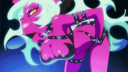  10s animated animated_gif colored_skin demon demon_girl demon_tail horn lowres panty_&amp;_stocking_with_garterbelt red_skin scanty_(psg) tail  rating:Questionable score:59 user:DeadMaster