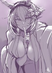 10s 1girl alternate_costume arm_between_breasts artist_name between_breasts breasts commentary covered_erect_nipples finger_to_mouth flower foreshortening gloves greyscale hair_between_eyes hair_flower hair_ornament headgear heart heart-shaped_pupils highres japanese_clothes kantai_collection kimono large_breasts looking_at_viewer monochrome mutsu_(kancolle) naughty_face obi okitakung open_clothes open_kimono sash seductive_smile short_hair shushing simple_background sketch smile solo symbol-shaped_pupils wide_sleeves yukata rating:Questionable score:37 user:danbooru