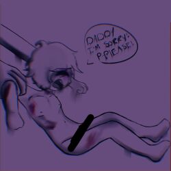  2boys artist_request bruise censored crying crying_child_(fnaf) crying_with_eyes_closed dragging english_text five_nights_at_freddy&#039;s full_body hand_on_arms injury multiple_boys nude open_mouth sketch speech_bubble tagme tears william_afton  rating:Explicit score:2 user:Blissful_Slxt