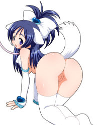 00s 1girl all_fours animal_ears anus ass bent_over breasts cleft_of_venus cure_white curvy dog dog_ears futari_wa_precure half_updo leash loli magical_girl precure pussy shishimaru_ken&#039;ya simple_background solo tail thighhighs uncensored white_background white_thighhighs yukishiro_honoka rating:Explicit score:43 user:danbooru
