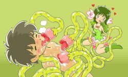1boy 1girl bdsm blue_eyes blush boots bound breast_sucking breasts closed_eyes clothed_female_nude_male clothed_on_nude dress femdom flower food fruit gloves gradient_background green_background green_hair hair_ornament heart heavy_breathing hetero jewelry licking licking_nipple long_hair licking_nipple melon monster_girl necklace nipple_stimulation nipple_tweak nude open_mouth plant plant_girl pukao rape restrained saliva shota simple_background sitting small_breasts tentaclejob tentacles tentacles_on_male tongue wariza rating:Explicit score:156 user:danbooru