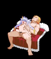  1boy 1girl age_difference animated animated_gif arm_grab bar_censor blonde_hair blue_eyes blue_hair blush censored crying facial_hair flat_chest hetero horns loli muscular muscular_male nipples pectorals penis pussy rape red_eyes reverse_upright_straddle sex sex_from_behind sigehiro_(artist) size_difference stomach_bulge testicles vaginal violated_heroine  rating:Explicit score:293 user:TickTack