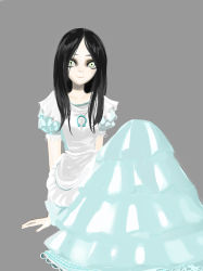  007_(pixiv295076) alice:_madness_returns alice_(alice_in_wonderland) alice_in_wonderland alice_liddell_(american_mcgee&#039;s_alice) american_mcgee&#039;s_alice american_mcgee's_alice bad_id dress long_hair simple_background 