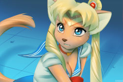  1girl animal_ears bishoujo_senshi_sailor_moon blonde_hair blue_eyes blue_sailor_collar bow breasts cat cat_ears cosplay female_focus furry furry_female long_hair looking_away magical_girl medium_breasts meme miles-df original parody red_bow sailor_collar sailor_moon sailor_moon_(cosplay) sailor_moon_redraw_challenge_(meme) serious solo tail tiara twintails voice_actor_connection  rating:Sensitive score:23 user:Lolisarewseetangels