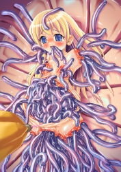 1girl all_the_way_through amputee armpits blonde_hair blue_eyes blush censored guro highres infested_breasts kaeru laser loli nipple_penetration nipples oral pani_poni_dash! quadruple_amputee rape rebecca_miyamoto tears tentacles wet what rating:Explicit score:41 user:trails456