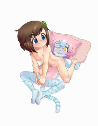  1boy 1girl bad_source blue_eyes blue_hair body_freckles brown_hair character_request completely_nude erection fangs flat_chest foreskin freckles full_body furry furry_male furry_with_non-furry gradient_hair hair_ornament handjob hetero highres indie_virtual_youtuber interspecies lily_hopkins loli lying multicolored_hair navel nipples nude open_mouth penis phimosis pink_hair shota smile straddling tareme uneven_eyes virtual_youtuber yellow_eyes yokappa_(jokappa)  rating:Explicit score:259 user:ponekad