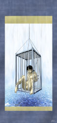 bdsm black_hair bondage bound cage censored dated gin_nasu highres loli nude tagme toes rating:Explicit score:13 user:vegueta_poderoso