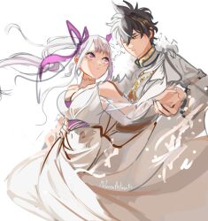  1boy 1girl bad_tag black_clover couple hot husband_and_wife noelle_silva yuno_(black_clover)  rating:General score:0 user:yunoelle_8