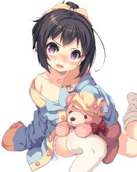  1girl artist_request black_hair blush japanese_clothes loli looking_at_viewer model sexually_suggestive solo stuffed_animal stuffed_toy tagme  rating:Questionable score:17 user:hinzozo
