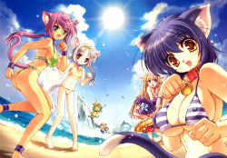  6+girls :d :o :p ^_^ age_difference ahoge animal_ears ankle_cuffs anklet armlet armpits ass barefoot beach bell bikini bird biting blonde_hair blue_bikini blue_eyes blue_hair blue_one-piece_swimsuit blush bow braid breasts brown_hair casual_one-piece_swimsuit cat cat_ears cat_tail chibi cleavage clenched_hands closed_eyes cloud collar covered_erect_nipples criss-cross_halter cuffs day dog_tags dolphin fang feet flat_chest glasses green_bikini green_eyes green_hair hair_bow hairband halterneck happy headband highres innertube ishida_hiroyuki jewelry jingle_bell large_breasts leg_lift legs lens_flare light_brown_hair loli long_hair looking_at_viewer looking_back low_ponytail megami_magazine multiple_girls navel neck_bell necklace ocean one-piece_swimsuit open_mouth orange_bikini orange_eyes outdoors parted_bangs paw_pose paw_print pink_eyes pink_hair pink_one-piece_swimsuit plait polka_dot ponytail purple_eyes purple_hair red_eyes red_one-piece_swimsuit riding running scan seagull shadow short_hair sideboob silver_hair sky small_breasts smile sports_bikini standing striped_bikini striped_clothes sun swim_ring swimsuit tail tail_biting tankini thong thong_bikini tongue tongue_out twin_braids twintails underboob very_long_hair water wrist_cuffs yellow_eyes yellow_one-piece_swimsuit  rating:Questionable score:26 user:danbooru