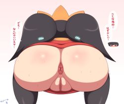  anus ashley_(warioware) ass black_hair dress driver000 from_behind hair_ornament loli long_hair nintendo no_panties presenting pussy thighhighs translation_request twintails upskirt warioware  rating:Explicit score:115 user:Aka_no-shoujo