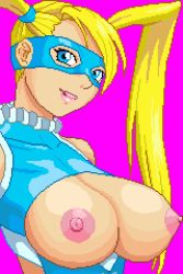  1990s_(style) breasts capcom lowres nipples pixel_art rainbow_mika street_fighter street_fighter_zero_(series) warner  rating:Questionable score:25 user:WarnerSama__