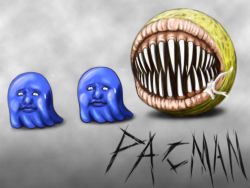  fangs fleeing ghost namco pac-man pac-man_(game) scared tagme  rating:Sensitive score:6 user:Venger1349