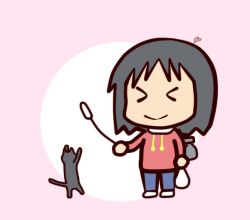  &gt;_&lt; :&gt; animated animated_gif cat closed_eyes jangif lowres nichijou sakamoto_(nichijou) shinonome_nano smile  rating:Sensitive score:8 user:toya