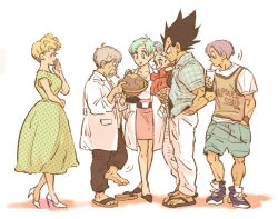 3boys 3girls age_difference amepati baby bad_id bad_pixiv_id belt bikini_(dragon_ball) blonde_hair blue_eyes blue_hair bra_(dragon_ball) bulma child dr._brief_(dragon_ball) dr._briefs dragon_ball dragonball_z dress drink drinking facial_hair family father_and_daughter father_and_son glasses globe grandfather_and_granddaughter grandfather_and_grandson grandmother_and_granddaughter grandmother_and_grandson grey_hair hands_in_pockets high_heels holding_in_arms husband_and_wife jewelry lab_coat mature_female miniskirt mother_and_daughter mother_and_son motion_lines multiple_boys multiple_girls muscular mustache panchy pants pendant polka_dot polka_dot_dress purple_hair sandals scratching scratching_with_foot shirt shoes short_hair shorts shueisha siblings simple_background skirt smile sneakers spiked_hair standing t-shirt trunks_(dragon_ball) vegeta white_background rating:General score:77 user:danbooru