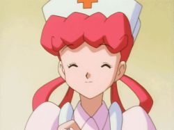  1girl animated animated_gif blue_eyes hat joy_(pokemon) lowres nurse nurse_cap pink_hair pokemon pokemon_(anime) solo tagme  rating:Sensitive score:7 user:HellloNurse