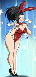  10s 1girl animal_ears ass black_eyes black_hair blush boku_no_hero_academia breasts cleavage curvy eyelashes fake_animal_ears female_focus grimphantom high_heels highleg highleg_leotard highres hip_focus large_breasts legs leotard long_hair looking_at_viewer open_mouth playboy_bunny ponytail rabbit rabbit_ears rabbit_tail red_leotard solo standing tail thick_thighs thighs thong wide_hips yaoyorozu_momo  rating:Questionable score:61 user:Animeguy400