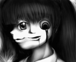1girl creepy fusion greyscale horror_(theme) monochrome monoe monoko surreal syam_i what yume_nikki rating:Questionable score:23 user:danbooru