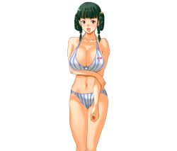 1girl bikini breasts dead_or_alive g_kilo-byte large_breasts lei_fang saberfish simple_background smile solo swimsuit tecmo rating:Questionable score:13 user:jojosstand