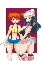  ass breasts cleavage creatures_(company) dawn_(pokemon) game_freak gym_leader highres koutarosu large_breasts misty_(pokemon) nintendo panties pokemon simple_background tagme underboob underwear  rating:Questionable score:48 user:G-Blade