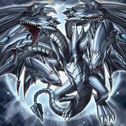  blue-eyes_white_dragon dragon five-headed_dragon yu-gi-oh!  rating:General score:4 user:DjangoUnchained_