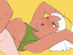 animated armpits arms_behind_back asatsuki_(cookie) blush bouncing_breasts breasts breasts_apart clenched_teeth closed_eyes clothes_lift cookie_(touhou) dark_skin green_eyes hairband hetero implied_sex konpaku_youmu light_areolae missionary nipples no_bra open_mouth orgasm sex shirt_lift sideways_mouth simple_background solo_focus sorry_carl teeth touhou underwear video white_hair rating:Explicit score:285 user:tanaab1234567890