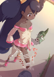  1futa artist_logo axew ball bar_censor black_hair blush breasts brown_eyes bucket censored clothes_pull collarbone combat_s-ko commission covered_navel creatures_(company) dark-skinned_female dark_skin erection foreskin futanari futanari_masturbation game_freak gen_5_pokemon grass heart highres holding holding_ball huge_penis huge_testicles iris_(pokemon) japanese_text loli long_foreskin long_hair long_sleeves masturbation nintendo outdoors pants pants_pull penis penis_out phimosis pink_footwear pink_skirt pokemon pokemon_(creature) pokemon_bw precum red_eyes ribs shadow shirt shoes skeb_commission skirt small_breasts soccer_ball sound_effects standing steam steaming_body sunlight testicles tiptoes two_side_up veins veiny_penis very_long_hair white_pants white_shirt wide_sleeves  rating:Explicit score:171 user:danbooru