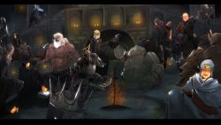  6+boys 6+girls alcohol andre_of_astora anri_of_astora armor ashen_one_(dark_souls_3) bad_id bad_pixiv_id bandages beard blonde_hair blush bonfire candle cape cloak closed_eyes cornyx_of_the_great_swamp crown cup dark_souls_(series) dark_souls_iii everyone eygon_of_carim facial_hair fire_keeper full_armor gauntlets gloves greirat_of_the_undead_settlement hawkwood_(dark_souls) helmet highres horace_the_hushed irina_of_carim jewelry karla_(dark_souls_iii) leonhard_(dark_souls) long_hair ludleth_of_courland mask mono_(jdaj) mug multiple_boys multiple_girls orbeck_of_vinheim party patches_(from_software) saliva shrine_handmaid siegward_of_catarina sirris_of_the_sunless_realms sitting topless_male vomiting white_hair yuria_of_londor  rating:Sensitive score:35 user:danbooru