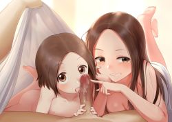 1boy 2girls age_difference ass babu barefoot blush breasts brown_eyes brown_hair censored cleavage collarbone cum cum_in_mouth erection father_and_daughter feet fellatio flat_chest group_sex hetero husband_and_wife incest karakai_jouzu_no_(moto)_takagi-san karakai_jouzu_no_takagi-san licking licking_penis loli long_hair looking_at_viewer male_pubic_hair mature_female medium_breasts mosaic_censoring mother_and_daughter multiple_girls naughty_face nipples nishikata nishikata_chii nude oral oyakodon_(sex) penis penis_grab poking_penis pov pubic_hair saliva soles takagi-san toes tongue tongue_out under_covers wide-eyed rating:Explicit score:1890 user:Domestic_Importer