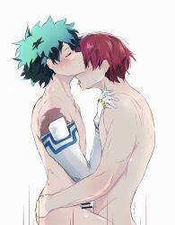  2boys absurdres anal bad_tag bicolor_hair bite_mark blush boku_no_hero_academia burn_scar completely_nude couple crying crying_with_eyes_closed curly_hair enjoy freckles frizzy_hair gloves grabbing_hips green_hair happy_sex happy_tears highres legs marks midoriya_izuku multiple_boys nude penis red_hair scar scratches sex shounen_jump sweat sweatdrop tears todoroki_shouto tongue white_hair yaoi  rating:Explicit score:7 user:orumma